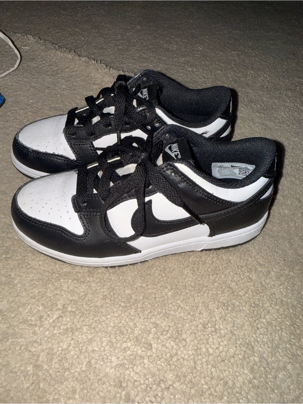 Nike Black and White Kids Dunk Sneakers
